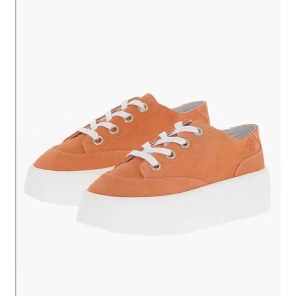 Maison Margiela MM6 Suede Low-Top Sneakers With Contrast Platform 5,5cm, size 40 - Picture 1 of 10